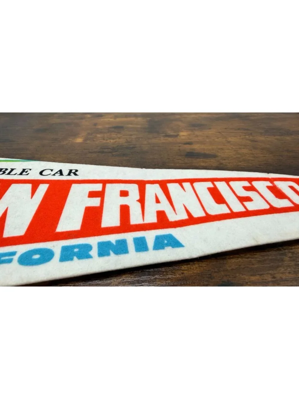 Vintage San Francisco Cable Car Felt Pennant California Souvenir